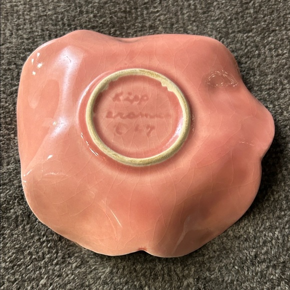 Vgt. Kipp ceramics mini cup and saucer. Demitasse rose pink 1947. - Picture 3 of 5